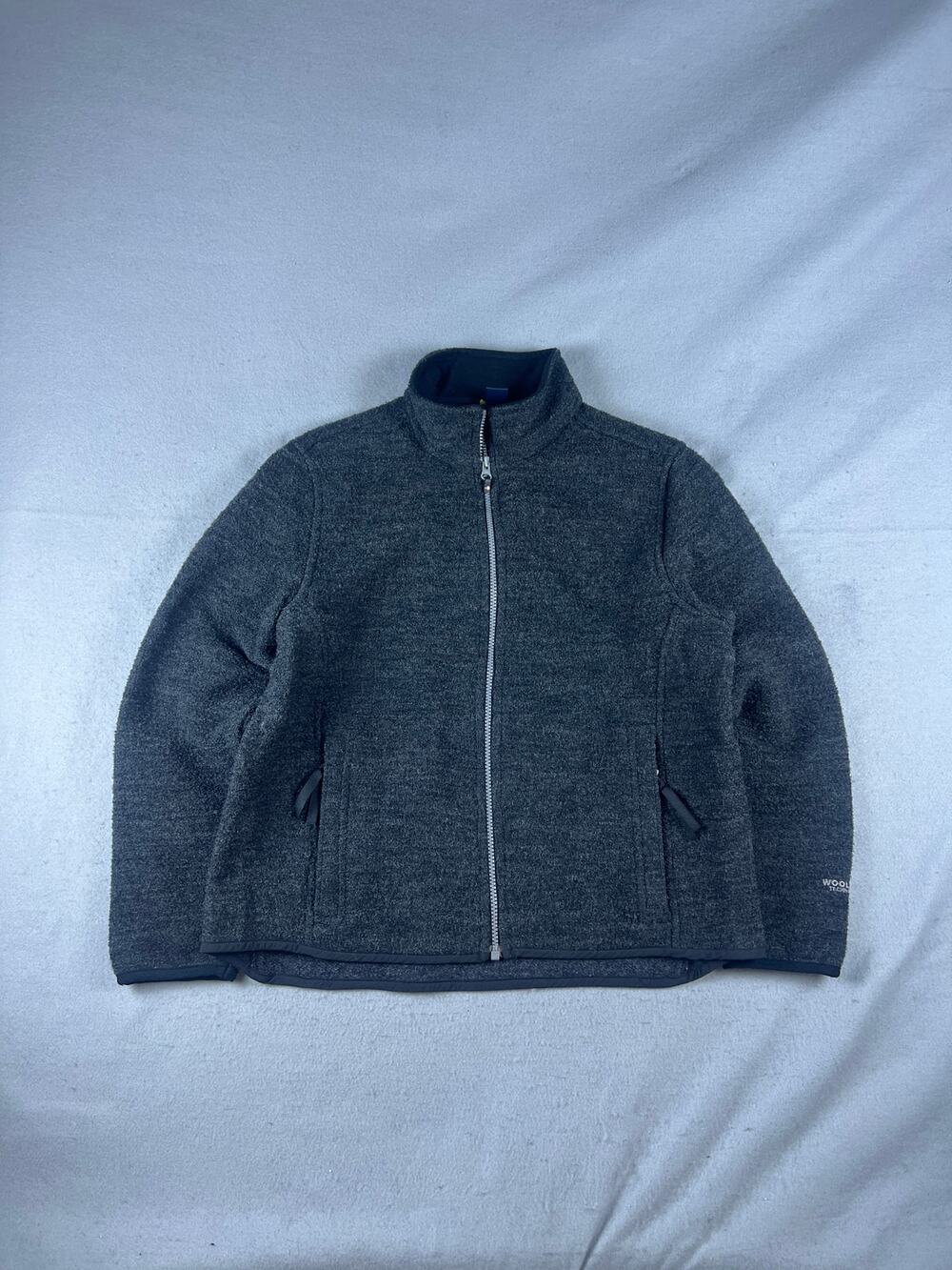 Woolrich John Rich & Bros Fleece Jacket Mens M Gray Full Zip Technowool Outdoor